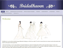 Tablet Screenshot of bridalhavenbridal.com